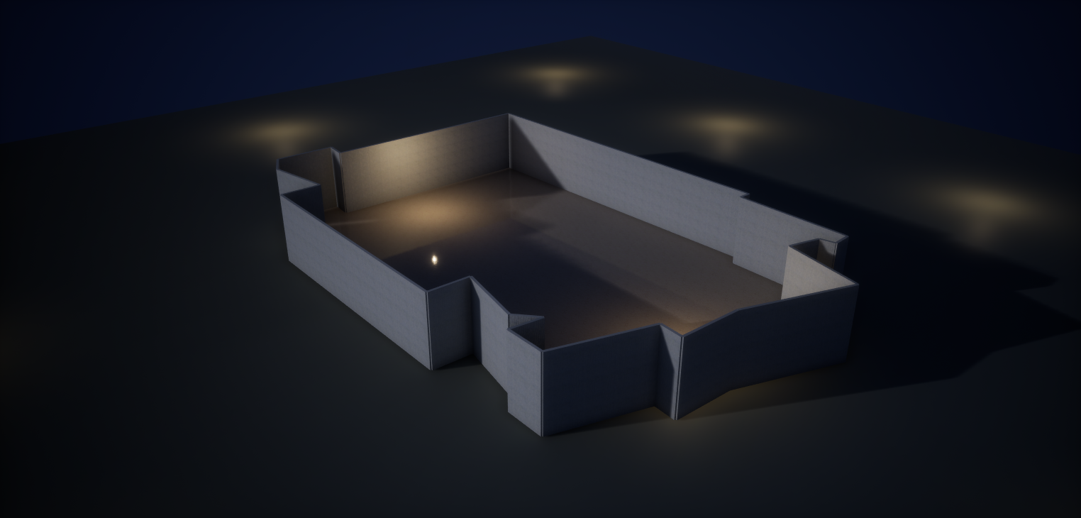 Real render of the measured venue